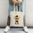thumbnail image 2 of Cheerful Cartoon Tote Bag - Colorful Design with Yellow Shirt Blue Shorts & Red Sneakers Perfect for Shopping & Travel, 2 of 4