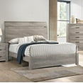 thumbnail image 5 of California King Size Wooden Platform Bed Frame with Grey Paper Laminate, Suitable for Master Bedroom, 5 of 8