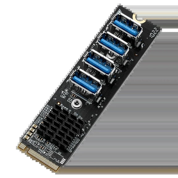 FOR 1PC M.2 NVME To Four-port USB 3.0 Expansion Card Type-E Adapter Card M2 To 19PIN