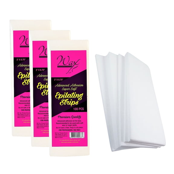 Waxness Quality Flexible Non Woven Epilating Strips 3 x 8.75 inch 300 pack