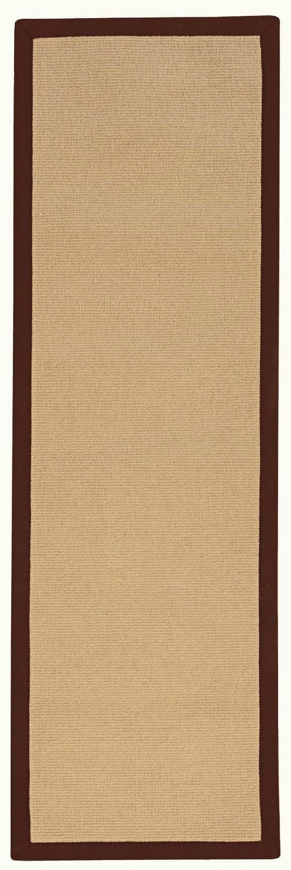 Tapis de couloir Athena sisal et marron 2  pi 6 po x 12 pi