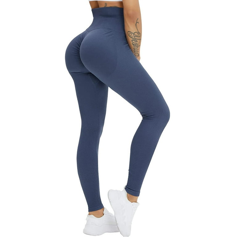 LSFYSZD Women's Solid Color Sports Leggings Non See Through High