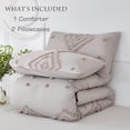 thumbnail image 6 of RYNGHIPY King Size Comforter Set 3Pcs Boho Tufted Jacquard Bedding Comforter Set Bohemian Farmhouse Style Textured Bed Set for Women Men (King, Light Grey), 6 of 8