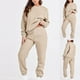thumbnail image 1 of Puntoco Conjuntos de salón de manga de gran tamaño de color casual de moda para mujer Tops y pantalones casuales Trajes de 2 piezas Chándal Liquidación Puntoco Puntoco-5735, 1 of 8