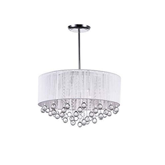 22-inch White Sheer Chandelier
