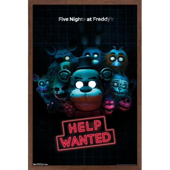 Five Nights at Freddy's - Help Wanted Wall Poster, 14.725" x 22.375", Framed