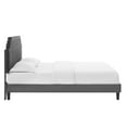 thumbnail image 5 of Modway Sienna Performance Velvet Queen Platform Bed in Charcoal, 5 of 10