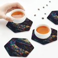thumbnail image 5 of Kdxio Colorful Patterned Snake Funny Coasters,4 Pcs Leather Coasters,Housewarming Gifts,Protect Furniture from Water Marks Scratch and Damage, 5 of 6