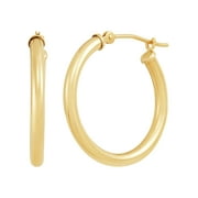Brilliance Fine Jewelry 10K Yellow Gold 2.3MM x 23MM Round Hollow Hoop Earrings
