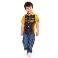 thumbnail image 2 of Monster Jam Digatron Toddler Boys Button Shirt with Short Sleeves, Sizes 12M-5T, 2 of 8