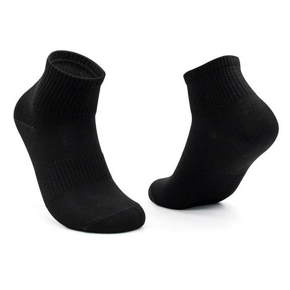 NTACZA Ankle Socks Women Black Athletic Cotton Socks Sport Solid Running Crew Socks for Women