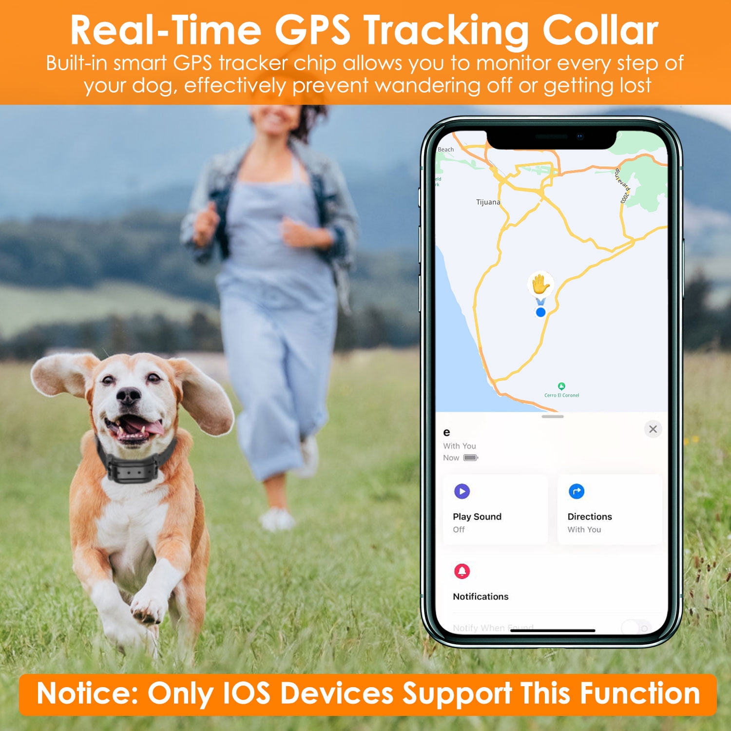 Wireless Dog Fence System TeqHome Electric Fence for Dog with 1 Collar Receiver with GPS Location Monitor for All Dogs