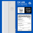thumbnail image 3 of Inlight 12-inch Hardwired Only LED Under Cabinet Lighting, Soft White(3000K), Dimmable, Matte White Finished, ETL Listed, IN-0201-11-WH, 3 of 10