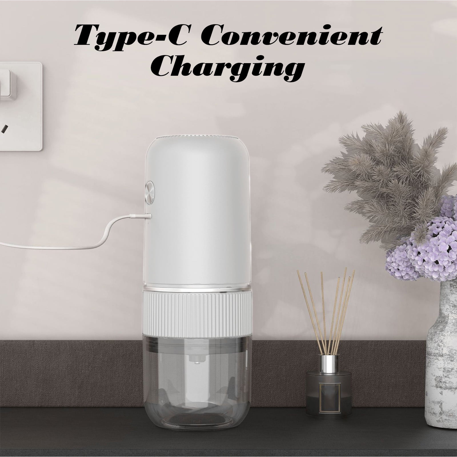 Portable Electric Coffee Grinder, 40 Adjustable Settings Small Electric Burr Coffee Bean Grinder, Mini Rechargeable Espresso Grinder for Travel, Camping, Home, and Office