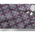 thumbnail image 2 of Soimoi Rayon Fabric Check & Geometric Print Sewing Fabric Yard 42 Inch Wide, 2 of 5