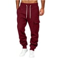 thumbnail image 2 of YTCAMLO Men's Baggy Sweatpants Wide Leg Lounge Sweat Pants with Multi Pockets, 2 of 5