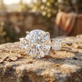 thumbnail image 6 of Rosec Jewels Lab Created Diamond Engagement Ring 4 Carat - IGI Certified (E-VS1 Quality) - Diamond 3 Stone Ring for Women, 10K White Gold, US 5.50, 6 of 8