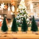 thumbnail image 5 of Mini árboles de Navidad para decoración navideña, 4 mini árboles de Navidad artificiales con base de madera, árboles de decoración navideña de mesa para decoración navideña, 5 of 5