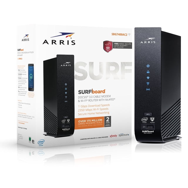 Módem por cable/router Wi-Fi ARRIS Surfboard SBG7400AC2 con McAfee