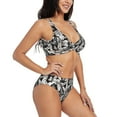 thumbnail image 2 of Daiia Lilies Flowers Women's Bikini Set Two Piece Swimsuit High Waisted Bikini Adjustable Straps Bikini Perfect for Beach, Pool, and Summer Vacation-, 2 of 9