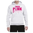 thumbnail image 2 of I Wear Pink for My Mom Survivor Awareness Unisex Graphic Hoodie Sweatshirt, White, 2XL, 2 of 3