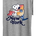 thumbnail image 3 of Peanuts - New York Snoopy - Women's Short Sleeve Graphic T-Shirt, 3 of 6