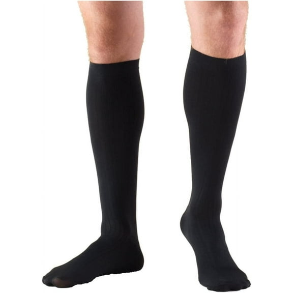 TRUFORM Dress Style Support Socks 8-15mmHg (Black) Medium