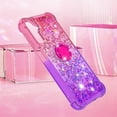 thumbnail image 4 of Glitter Case for Samsung Galaxy A25 5G for Women Girls, Bling Sparkle Colorful Gradient Quicksand Soft TPU Liquid Cover Case with Ring Kickstand for Samsung Galaxy A25 5G JB-Pink Purple, 4 of 16