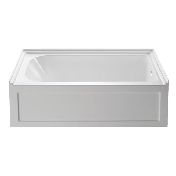 Aqua Eden VTAP6032R21A 60-Inch Anti-Skid Acrylic 3-Wall Alcove Tub with Right Hand Drain Hole, White