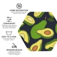 thumbnail image 3 of Honeii Fresh Avocado print Leather Coaster Set of 4, ideal for safeguarding your furniture from drinks spills and effortless cleanup-Hexagon, 3 of 6