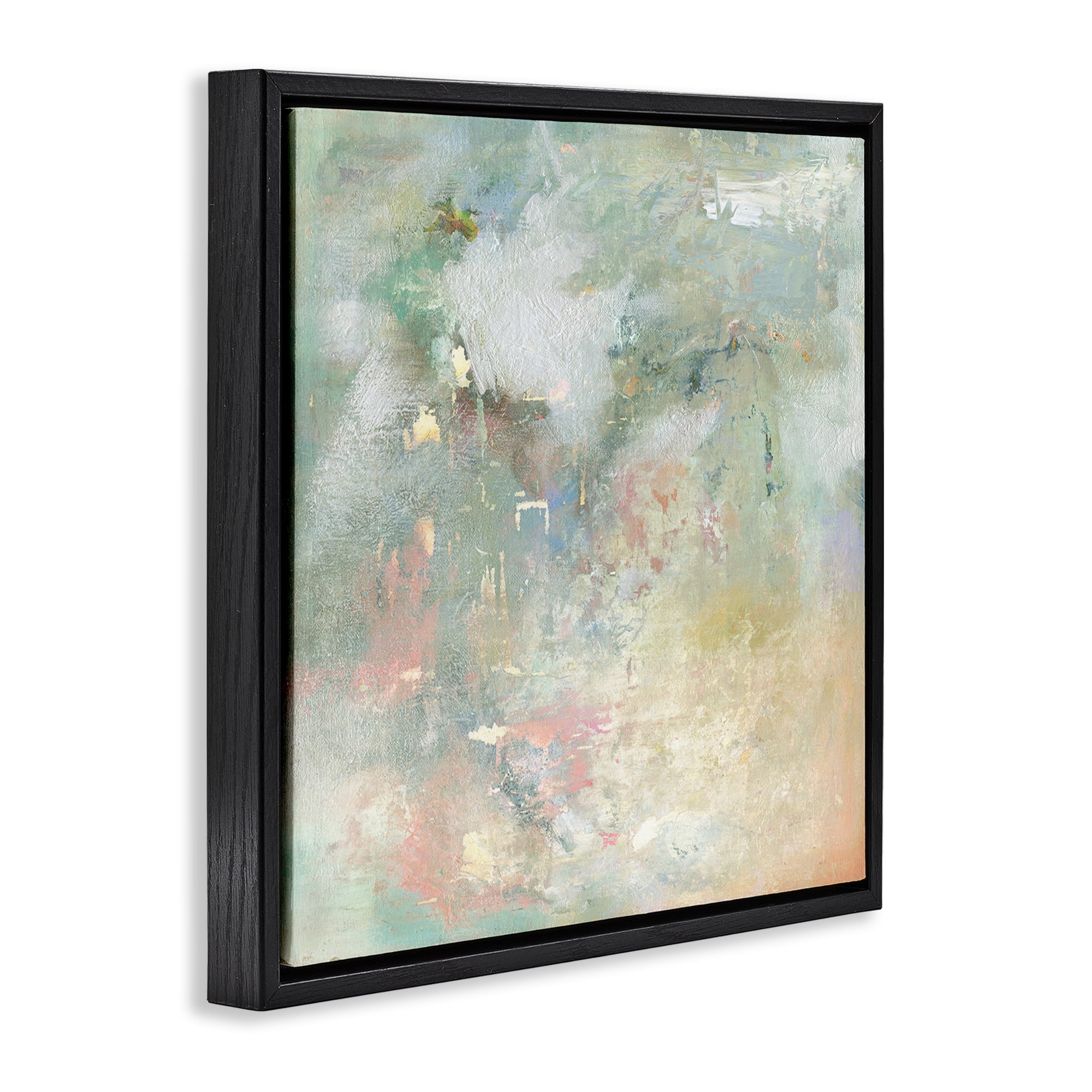 Stupell Industries Ethereal Brushstroke Harmony Black Framed Floater Canvas Wall Art, design by Carol Robinson