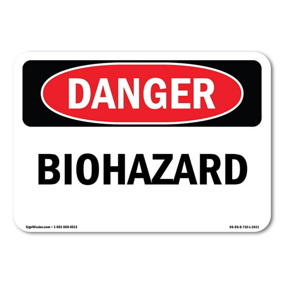 OSHA Danger Sign - Biohazard |  Aluminum Sign | Protect Your Business, Construction Site, Warehouse & Shop Area |  Made in The USA