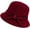 Wine Red, variant on CoCopeaunts Bucket Hats for Women Versatile Simple Solid Color Fashion Bowknot Belt Ladies Fisherman Hat Winter Wool Keep Warm