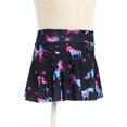 thumbnail image 3 of zdhoor Kids Girls Rash Guard Bikini Bottoms Leaf Pattern Swim Skirts Sun Protection Summer Beach Black 16, 3 of 7