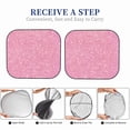 thumbnail image 6 of Xecao Glitter Pink for Foldable Car Sun Shades (2-Pack) offer sun protection with an easy-fold design for convenient windshield shading., 6 of 7