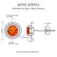 thumbnail image 6 of Rosec Jewels Natural Fire Opal Stud Earrings for Women (AAA Grade) - Opal Diamond Earrings - Ready to Gift with Jewelry Box, 925 Sterling Silver, 6 of 8