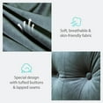 thumbnail image 4 of WOWMAX Rectangular Headboard Body Reading Pillow Bedside Oversized Throw Cushion Extra Large Backrest Lumbar Pillows Positioning Back Support Bolster for Bed Sofa Couch Velvet Grey California King, 4 of 6