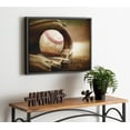 thumbnail image 6 of DesignOvation Sylvie Baseball Glove at Home Plate Framed Canvas By Shawn St. Peter, 18x24 Dark Grey, Transitional Sports Wall Decor For Office, Bedroom, Or Living Room, 6 of 7