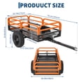 thumbnail image 2 of 1500 Lbs Garden Cart, 15 Cu.ft Garden Utility Trailer Steel Dump Cart with Removable Sides, Hand Pull or Foot Pedal Dumping for ATV UTV Lawn Mower Tractor, 2 of 14
