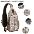 thumbnail image 3 of Rustic Paisley Sling Backpack – French Country Boho Floral Crossbody Daypack, Lightweight Anti-Theft Travel Bag with Adjustable Strap & Multiple Compartments, 3 of 6