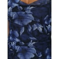 thumbnail image 5 of DARING DIVA Floral Maxi Spaghetti Strap Bodycon Dress XS Black Blue, 5 of 6