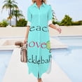 thumbnail image 4 of Pickleball shirt Peace love pickle funny Pickleball Pickleball vintage Pickleball Designs Long Sleeved Shirt Dress, 4 of 7