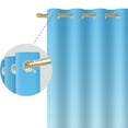 thumbnail image 4 of Nanqianyi Sky Blue White Ombre Blackout Curtains, 52 X 84 Inch Length Room Darkening Thermal Insulation Grommet Window Drapes for Living Room, 2 Panels, 4 of 7