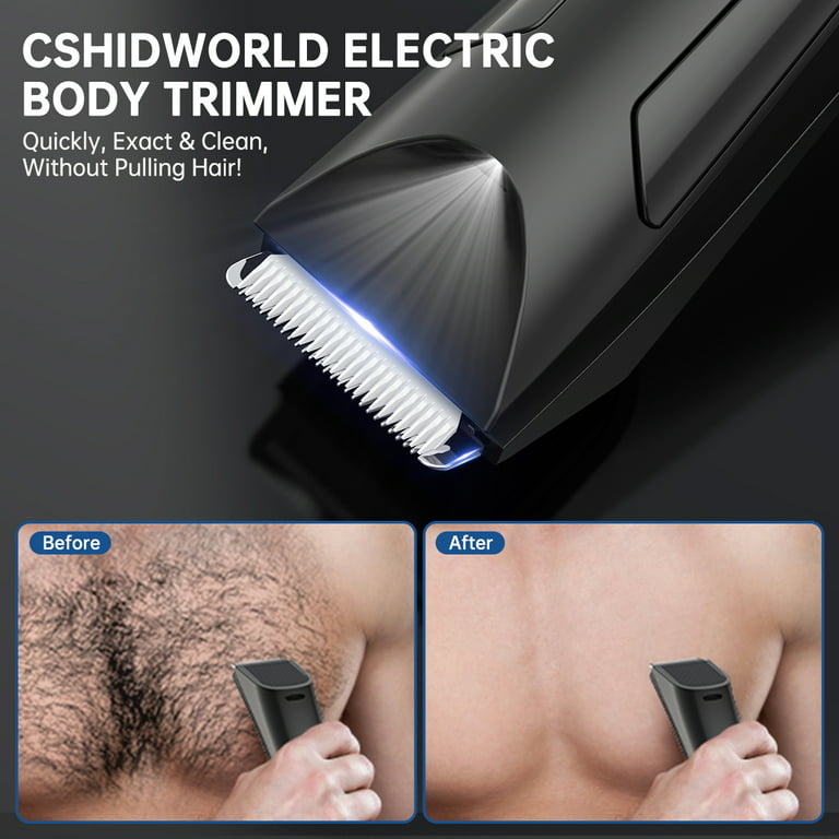 Electric Groin Hair Trimmer for Men and Women,Groin Trimmer for Men  ,Replaceable Ceramic Blade Head,USB Recharge Dock,Body Hair Trimmer for Men  with
