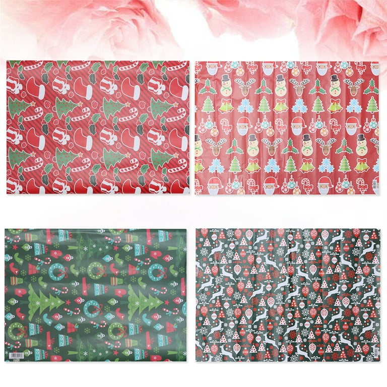Homemaxs 12pcs Christmas Gift Wrapping Paper Decorative Festive Crafting Flower Book Wrapping Paper, Size: 14x12cm