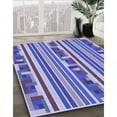 thumbnail image 2 of Ahgly Company Indoor Rectangle Patterned Blue Angel Blue Area Rugs, 4' x 6', 2 of 6