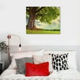 thumbnail image 4 of GOSMITH Beautiful Scenery Landscape Spring Meadow with Big Tree and Fresh Green Leaves Canvas Art Wall Art, 4 of 4