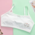 thumbnail image 2 of CYRBOKO Sports Bars for Girls, Breathable Soft Padded Cotton Comfortable Training Bras White Size 11-13 T, 2 of 6