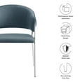thumbnail image 4 of Side Dining Chair, Set of 2, Blue, Velvet, Bar Pub Cafe Bistro Dining Kitchen Hospitality Restaurant, Modern Contemporary, HB37473, 4 of 10