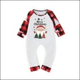 thumbnail image 3 of Odeerbi Christmas Pajamas for Family Holiday Long Sleeve Family Christmas Pajamas Matching Sets Toddler Parent Child Outfit Printed Loungewear Two-Piece Sleepwear Xmas PJs Set White, 3 of 5